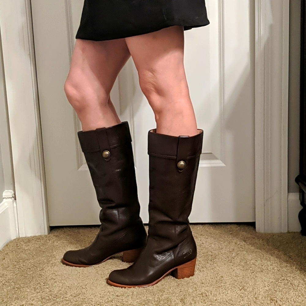 Coach brown riding boots